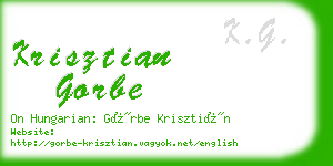 krisztian gorbe business card